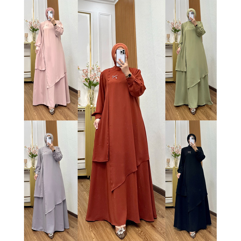 gamis zhafira // outfit kekinian // gamis kekinian //outfit wanita muslimah