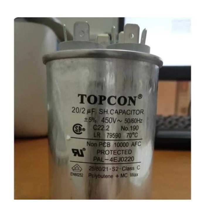 RF5857 kapasitor capacitor ac 15+2uf 450vac 15uf+2uf 400v 450v topcon by PCM LTC GLODOK
