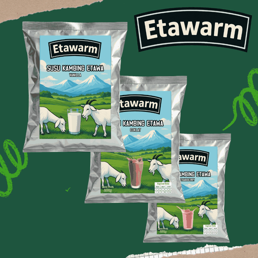

Etawarm Milk Susu Kambing Etawa 200g | Susu penambah nafsu makan dan penguat tulang