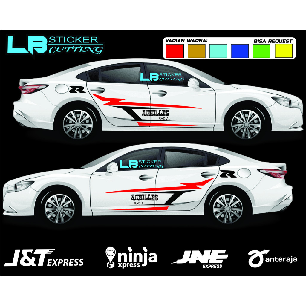 Stiker Mobil Sedan Vios Corolla Mugen City Accord Baleno Lancer