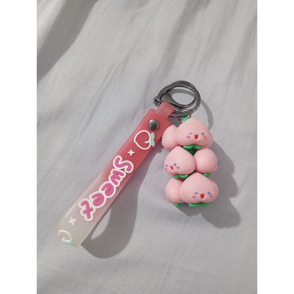 Gantungan Kunci Peach Pink Sweet Niceso