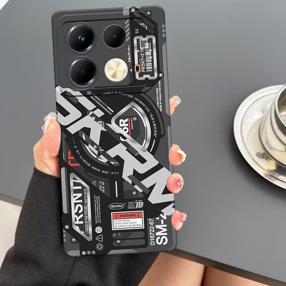 Softcase Infinix Note 40 / Note 40s - Motif Mesin , Silikon Pro Camera, Casing HP, Pelindung Handpho