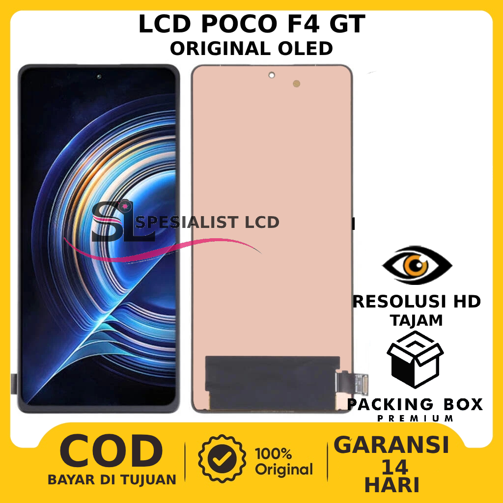 LCD TOUCHSCREEN POCO F4 GT ORIGINAL FULLSET AMOLED GARANSI FREE LEM