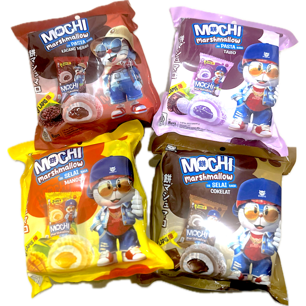

SIDORI MOCHI MARSHMALLOW BAG ISI 8x25 SELAI COKLAT COKELAT KACANG MERAH MANGGA TARO KHAS JEPANG CEMILAN ANAK SNACK KENYAL LEMBUT ENAK RASA FRUIT KUE SARAPAN MAKANAN RINGAN GROSIR MURAH