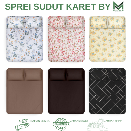 Sprei 180X200X15 - 180X200X20 - 180X200X25 - 180X200X30 - Sprei 180X200 Sudut Karet