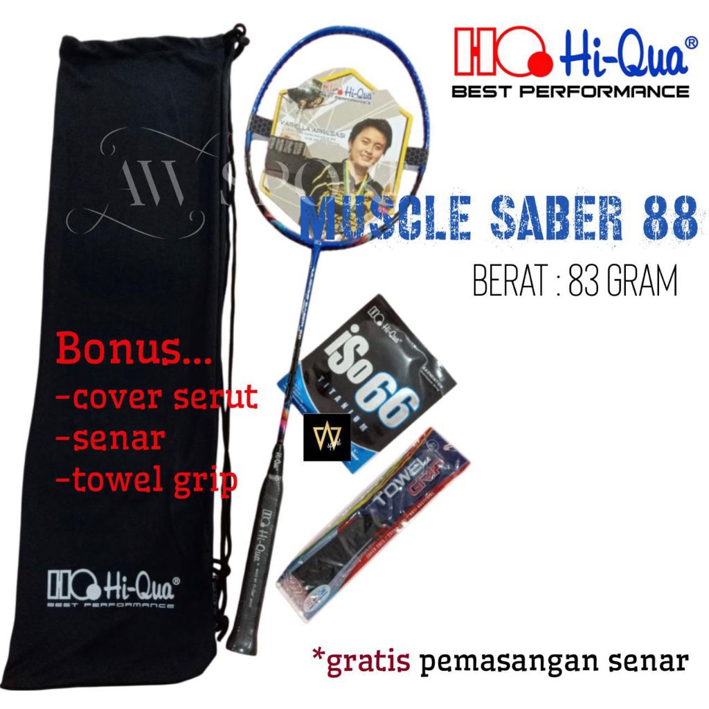 Raket Badminton Hi-Qua Muscle Saber 88 Original