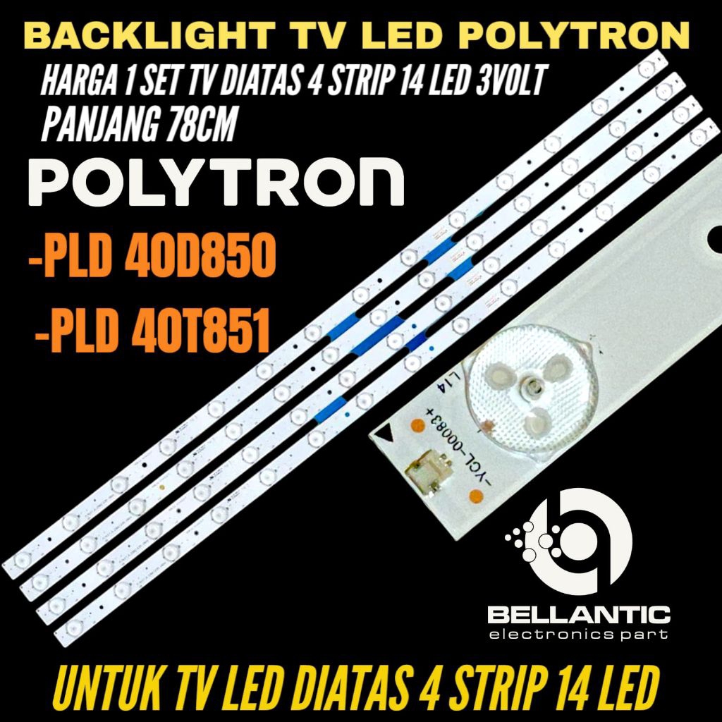 BACKLIGHT TV LED POLYTRON 40 INCH PLD-40T851- PLD-40D850 BACKLIGHT TV  40 INCH