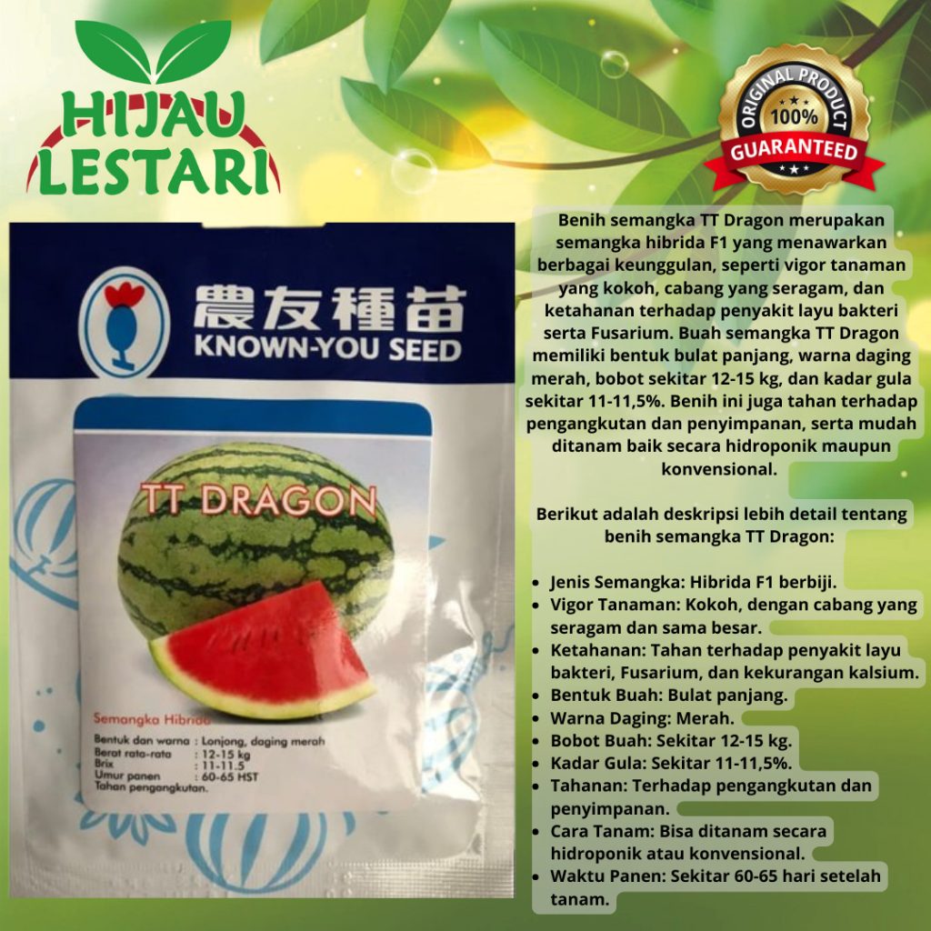 

Semangka kuning semangka tt dragon 400 biji
