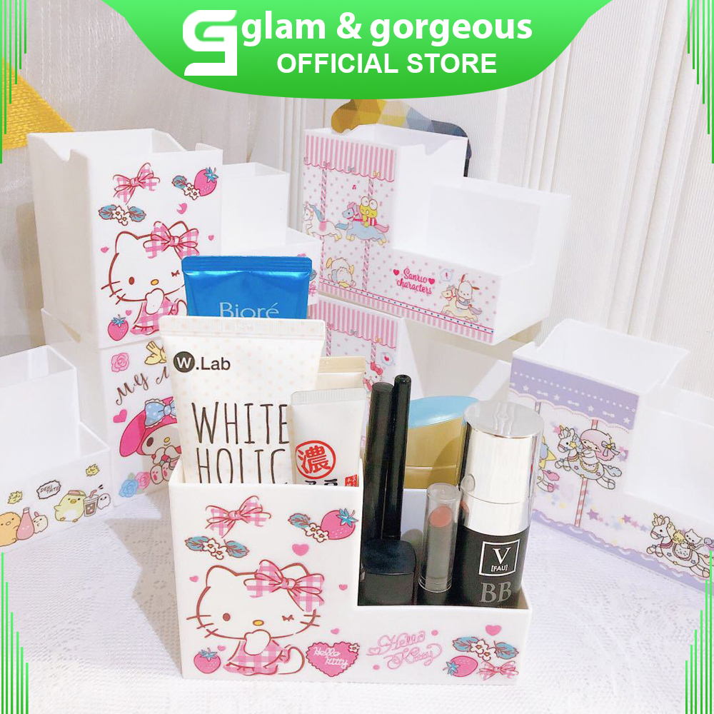 Rak Pensil Mini Susun Aesthetic - Desk Rack dan Makeup Organizer  DD018