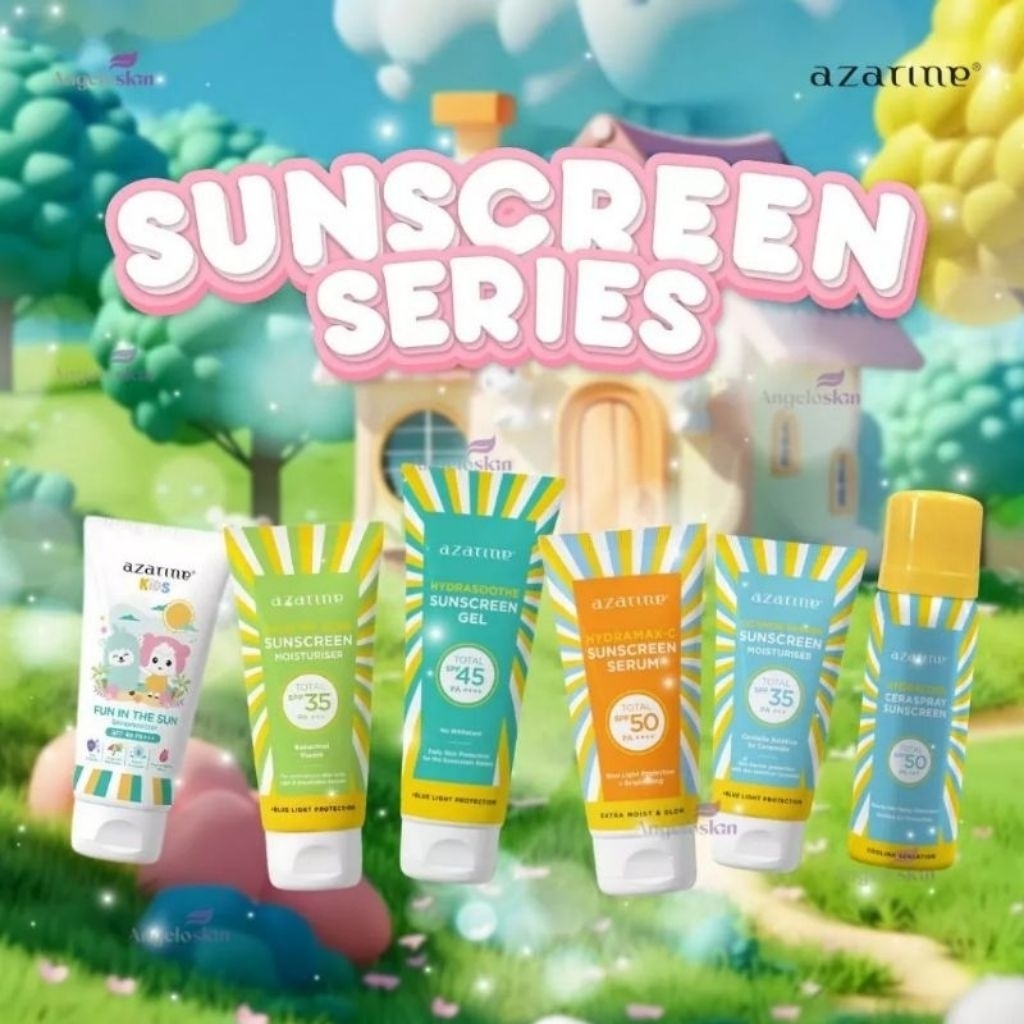 Azarine Sunscreen SS Gel SPF 45/Hydramax C SPF 50/Cicamide/Calm My Acne/ Ceraspray