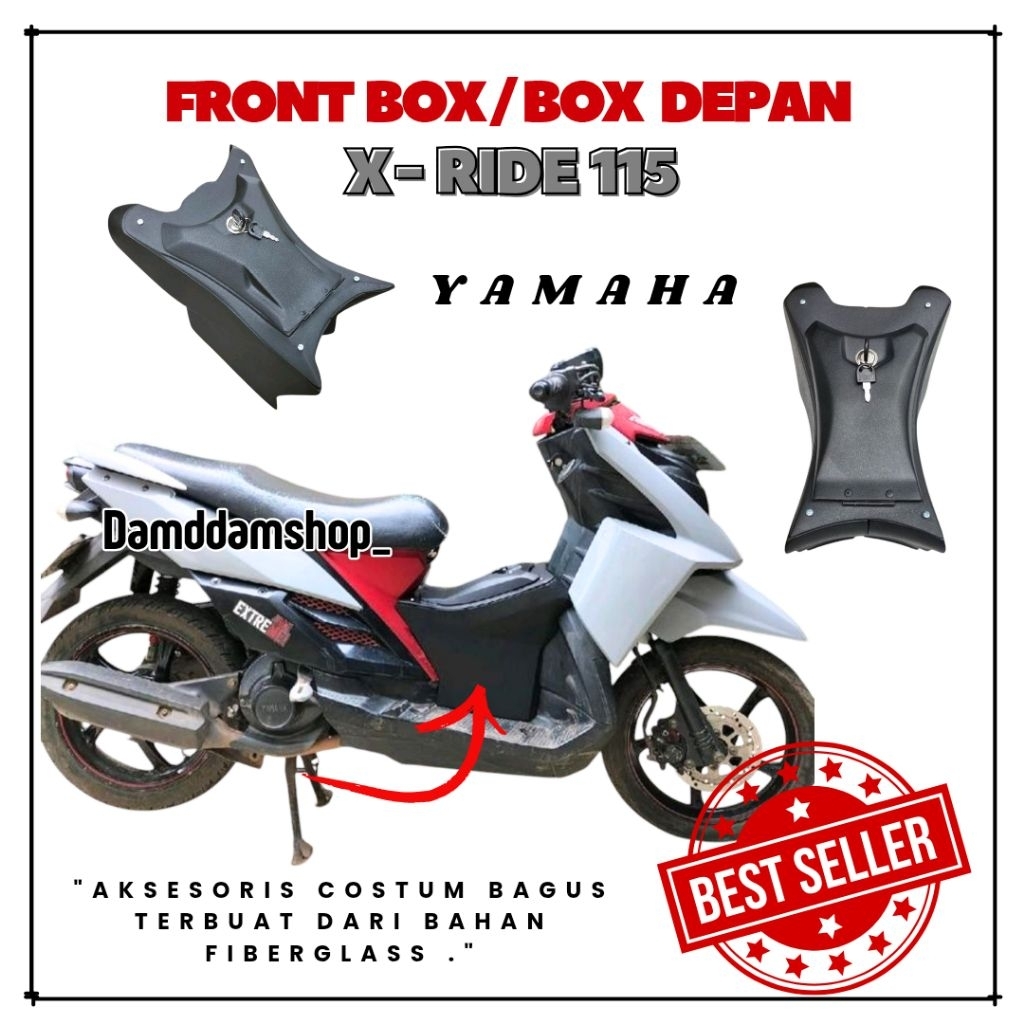 AKSESORIS COSTUM BOX DEPAN TENGAH DASBOARD MOTOR YAMAHA X - RIDE 115 OLD PNP