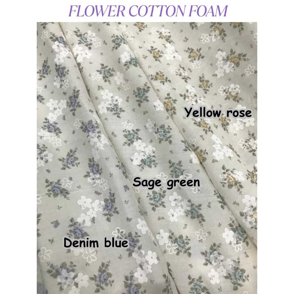 Kain Katun Jepang Motif Bunga Merah Rose Pink Mawar Sakura Bahan Japan Cotton