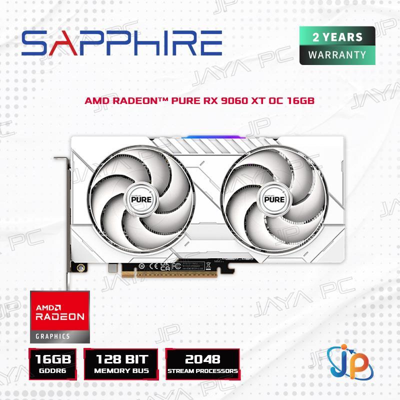 VGA Sapphire AMD Radeon Pure RX 9060 XT OC 16GB - 16 GB GDDR6