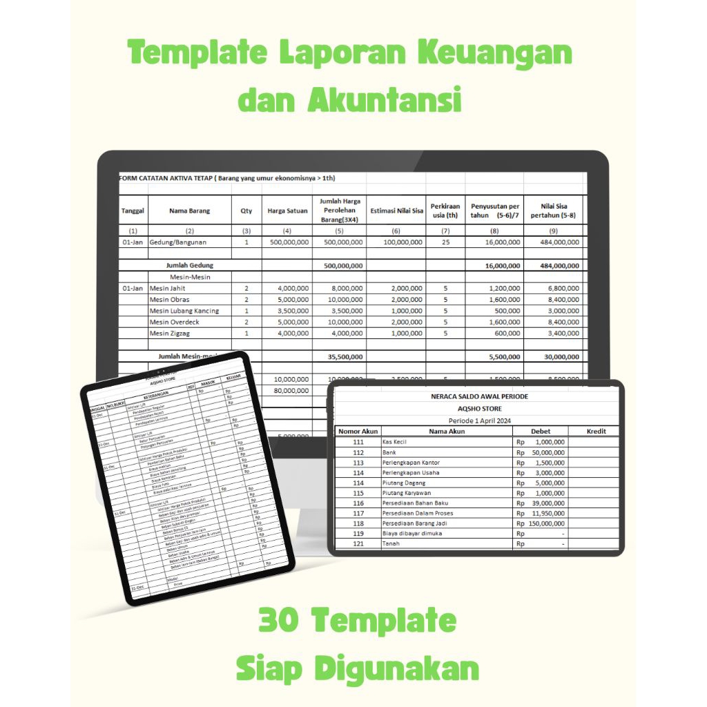 

Template Excel Laporan Keuangan dan Akuntansi