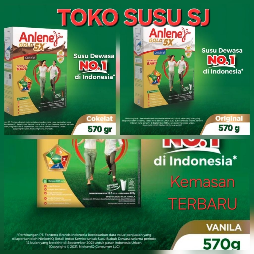 

ANLENE GOLD 5X PLUS 570 GR /600 GRAM VANILA COKLAT ORIGINAL PLAIN