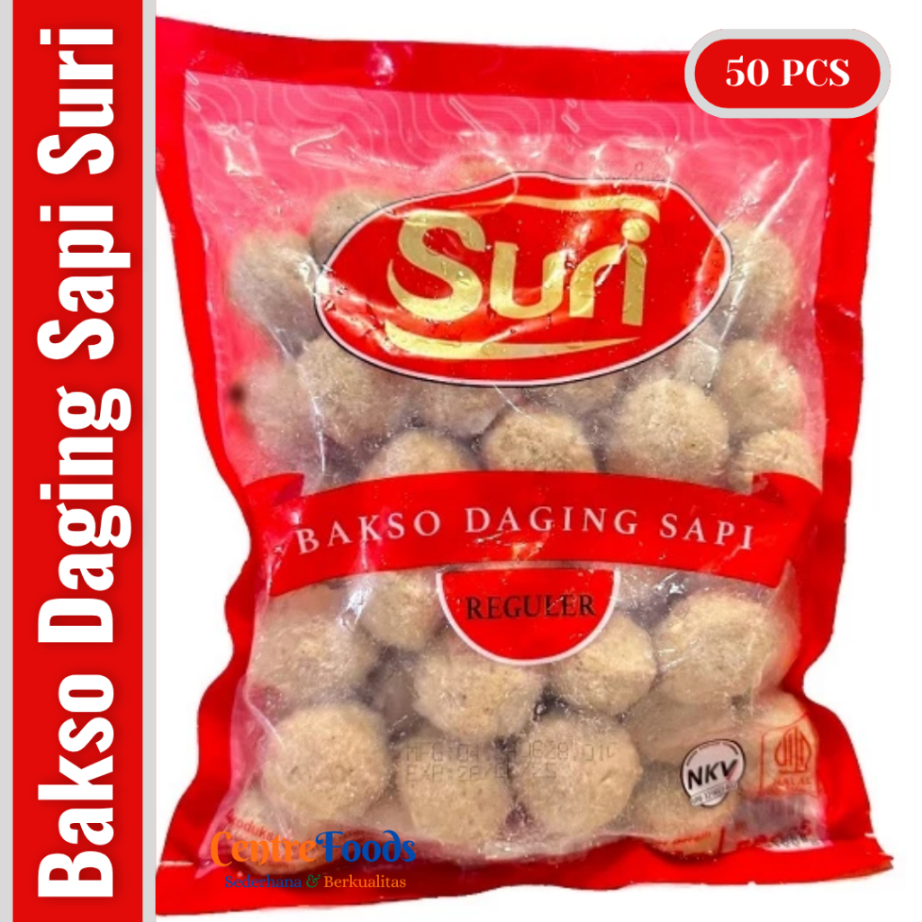 

Bakso Daging Sapir Reguler - Baso Sapi Reguler SURI | Isi 50 Pcs - 600gr [ Harga Per BKS ]
