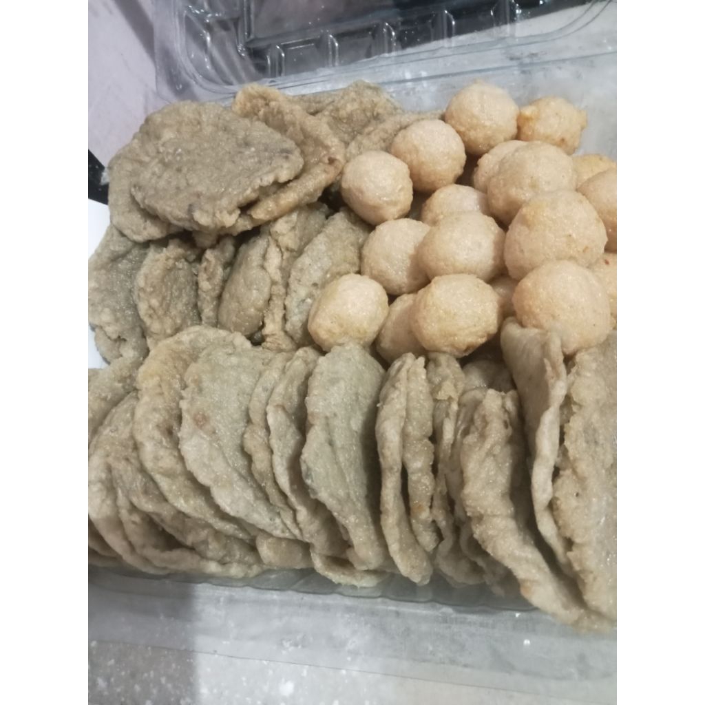 

pempek campur tenggri mix gabus isi 25