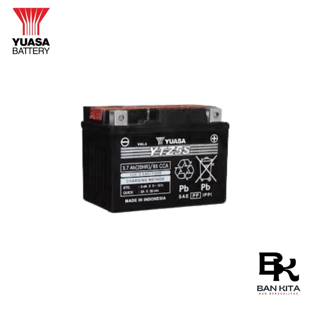ACCU YUASA YTZ5S // ACCU KERING // ACCU MOTOR BEAT, VARIO, SPACY, SCORPIO