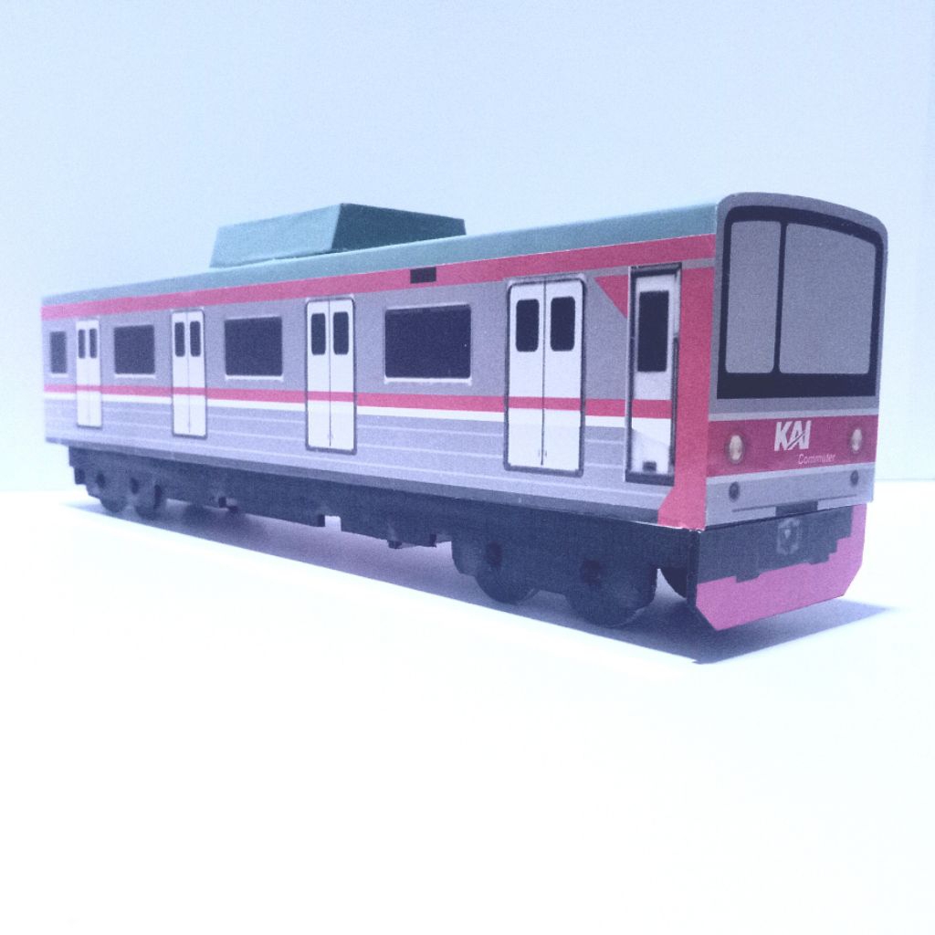 Mainan anak kereta api KRL abu-abu