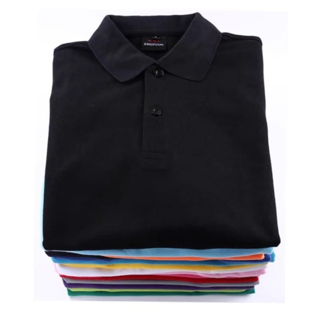 kaos polos kerah seragam/kaos Wangky kerah polos  lengan pendek