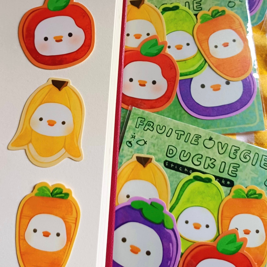 

Fruitie Vegie Duckie GACHA Series Original Sticker SET by Aya si Ayam Studio