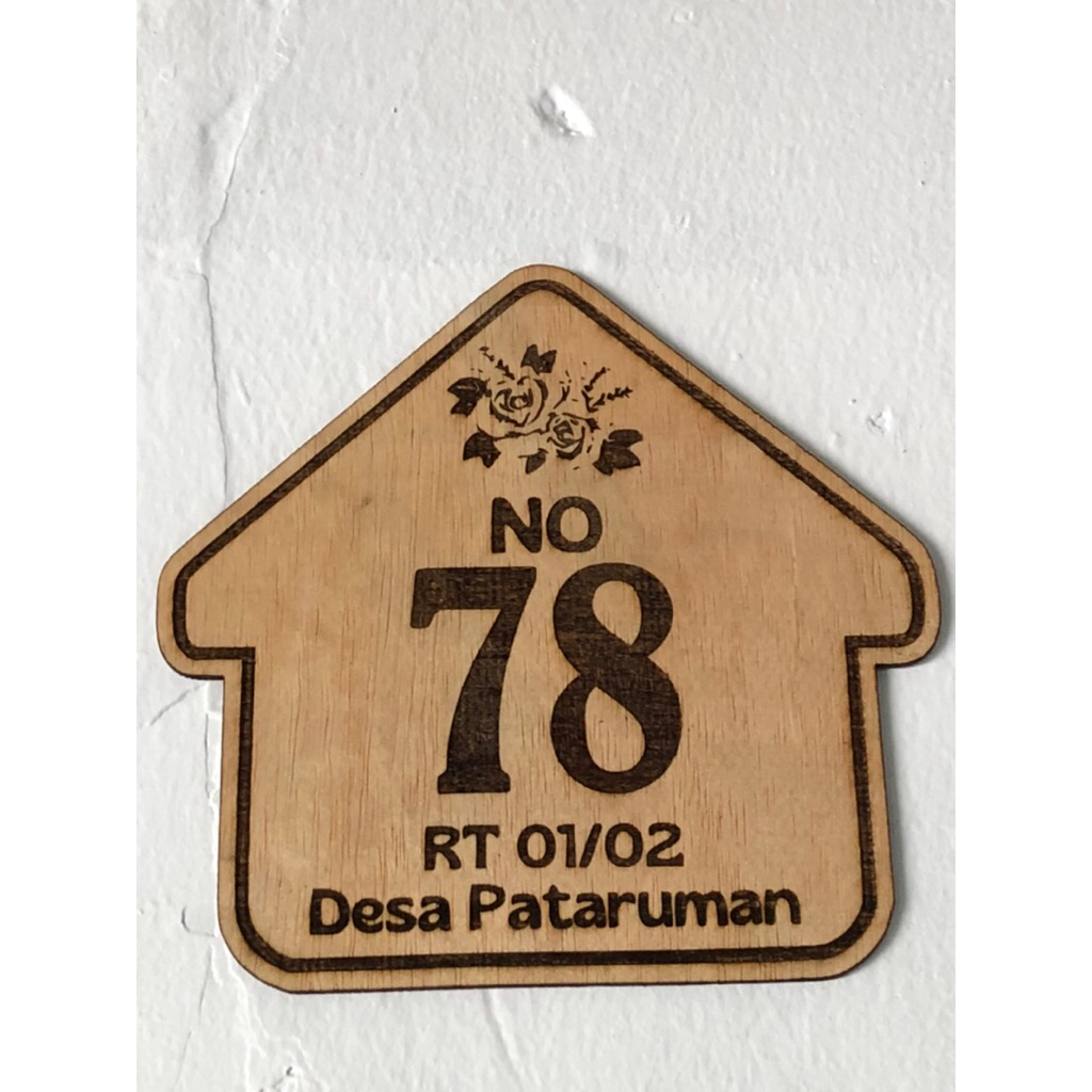 Ukiran Nomor Rumah Custom/ Ukiran Kayu/Nomor Rumah Custom/Kayu