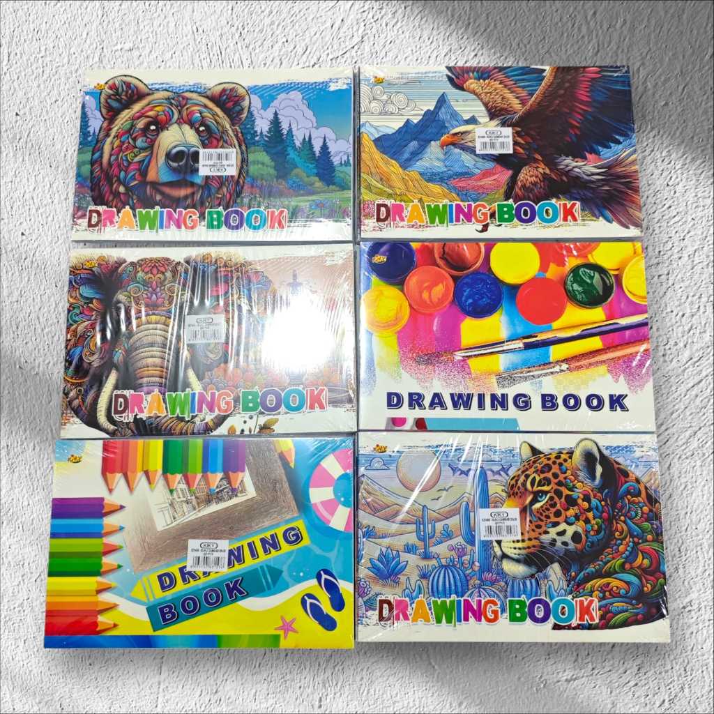 

( 1 Pack 5 Pcs ) Buku Gambar A4 20x30 Kiky isi 10 Lembar / Buku Menggambar Anak Tebal berkualitas
