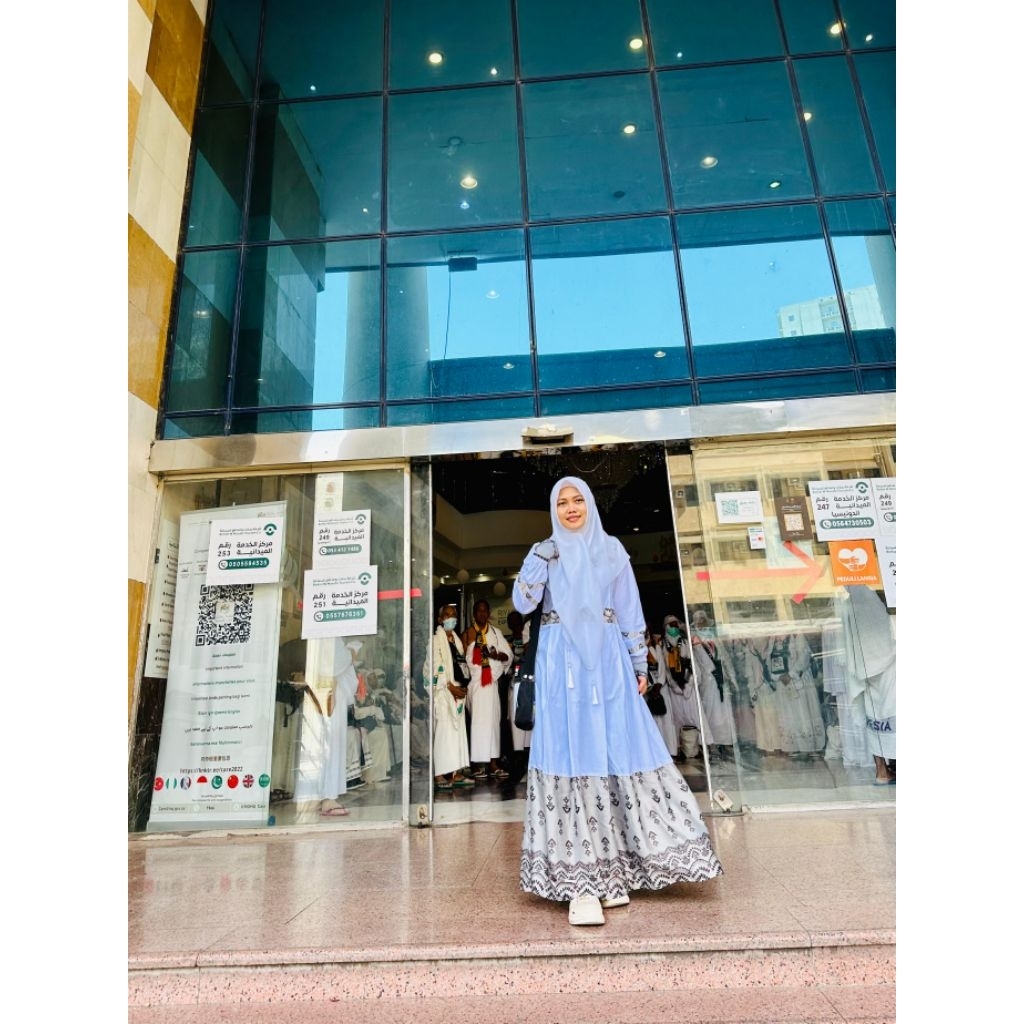 DRESS ARAFAH WHITE SERIES BY FAREECHA_GAMIS FAREECHA TERBARU_ GAMIS PUTIH ELEGAN