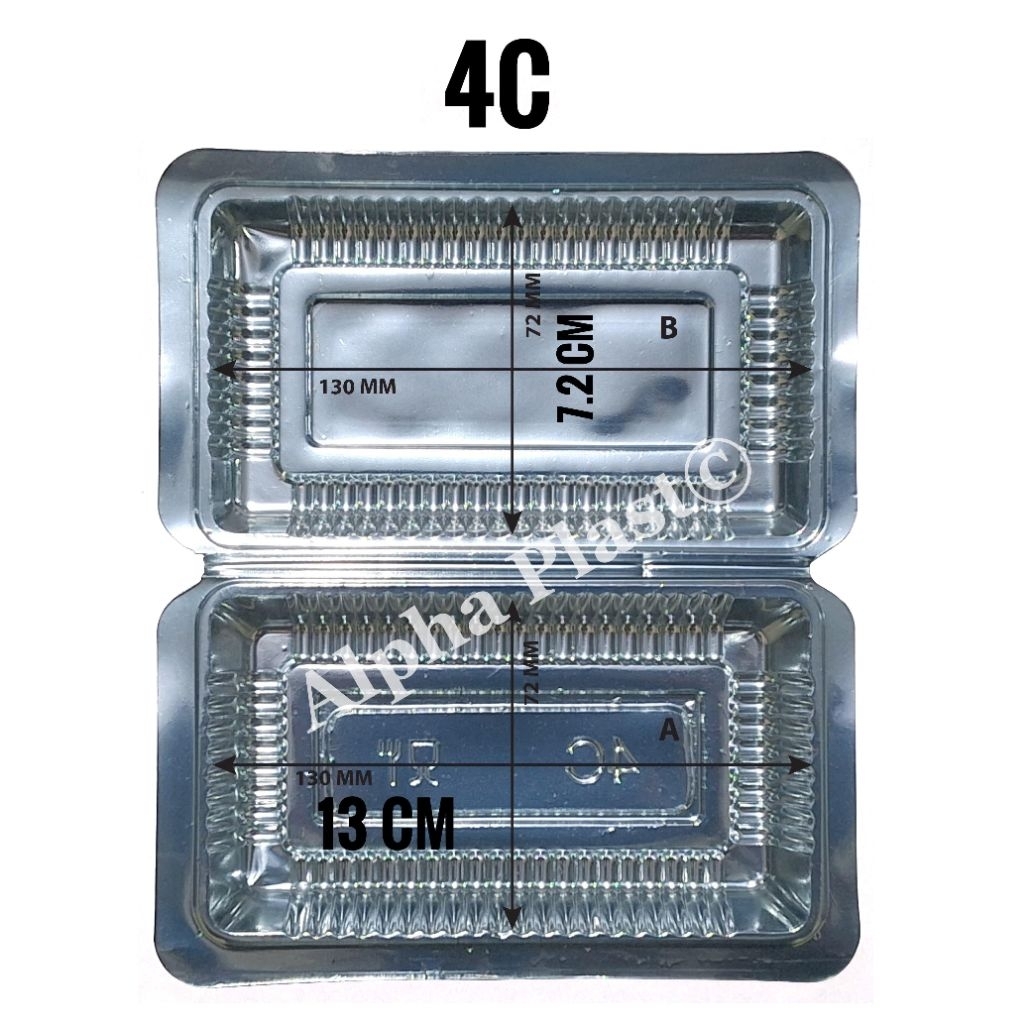 ALPHAPLAST - ISI 100 PCS / Mika 4C / Mika BX 4C / Mika Kue / Mika Makanan