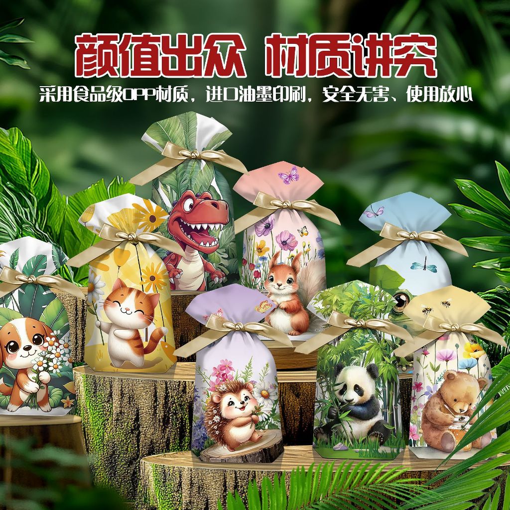 

Plastik Goodiebag TALI SERUT 10pcs 23x15cm - Packing Cookies kue dengan pita