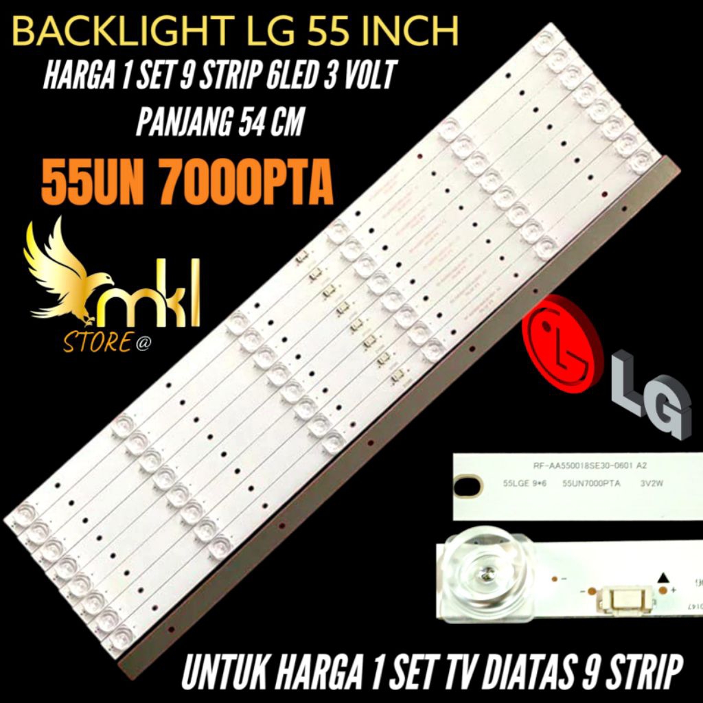 BACKLIGHT TV LED LG 55 INCH 55UN7000PTA BACKLIGHT TV LG 55 INCH