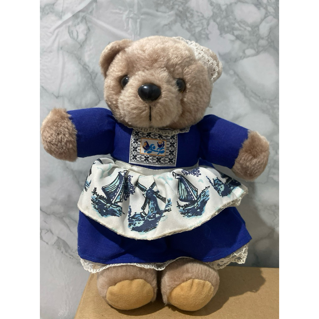 (rare) Boneka teddy vintage kostum Volendam Holland