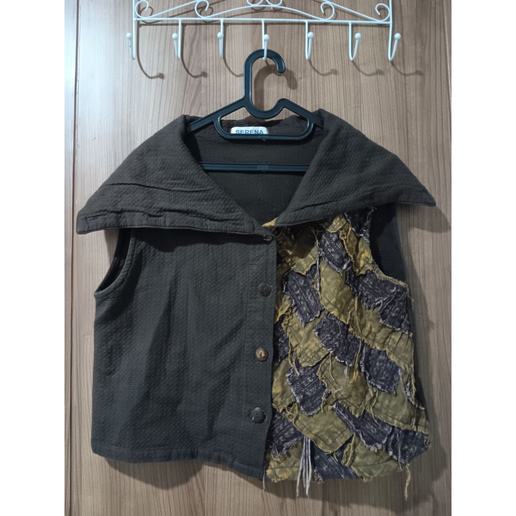 vest rompi coklat wanita