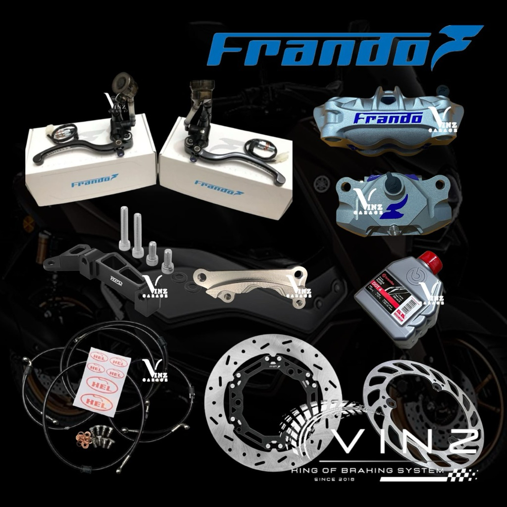 Paket Pengereman Nmax Turbo Nmax Neo Nmax New By Frando Brakes // Master FMF107 17 15 Mm / Kaliper F