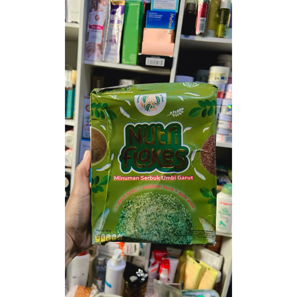

Nutri Flakes, Minuman Serbuk Umbi Garut, Rijek dus aja.