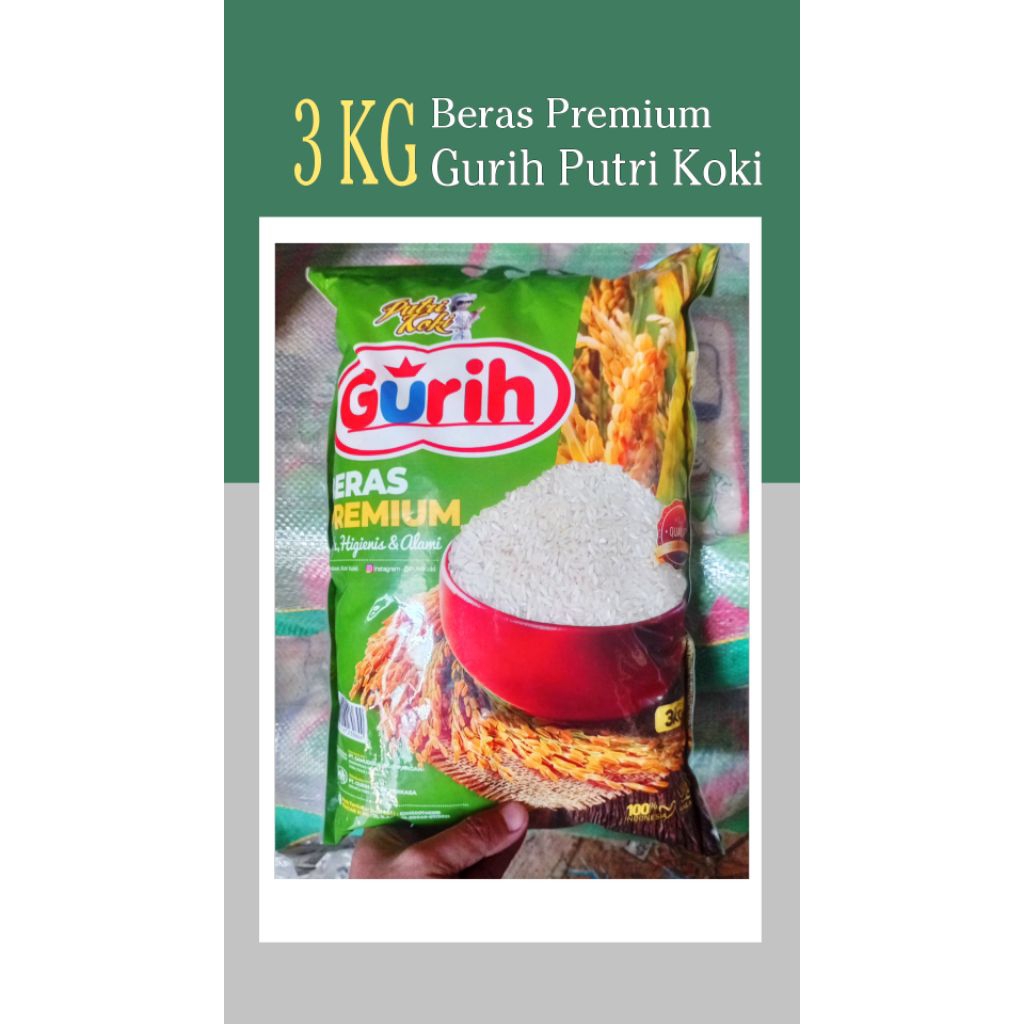 

Gurih Beras Premium 3 Kg Putri Koki