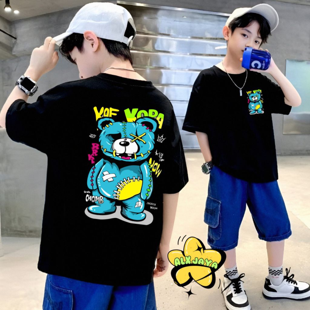 Kaos Distro Anak Lengan Pendek Laki laki Terbaru 2024/Kaos Umur 6-13 Tahun Anak Laki Laki/Pakaian An