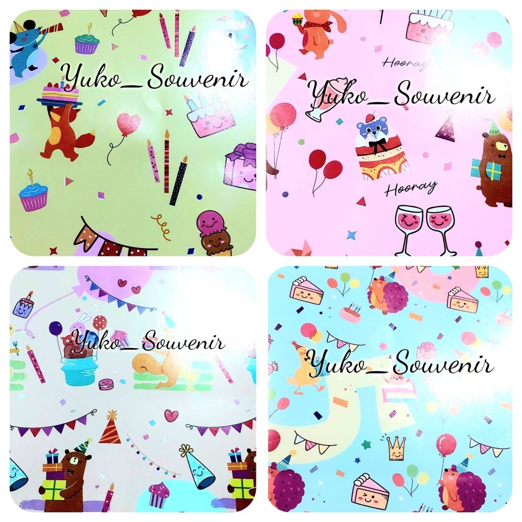 

Kertas Kado Ulang Tahun Glossy Kertas Kado HBD Kiky Kertas Kado Ultah Kiky Glossy Tebal