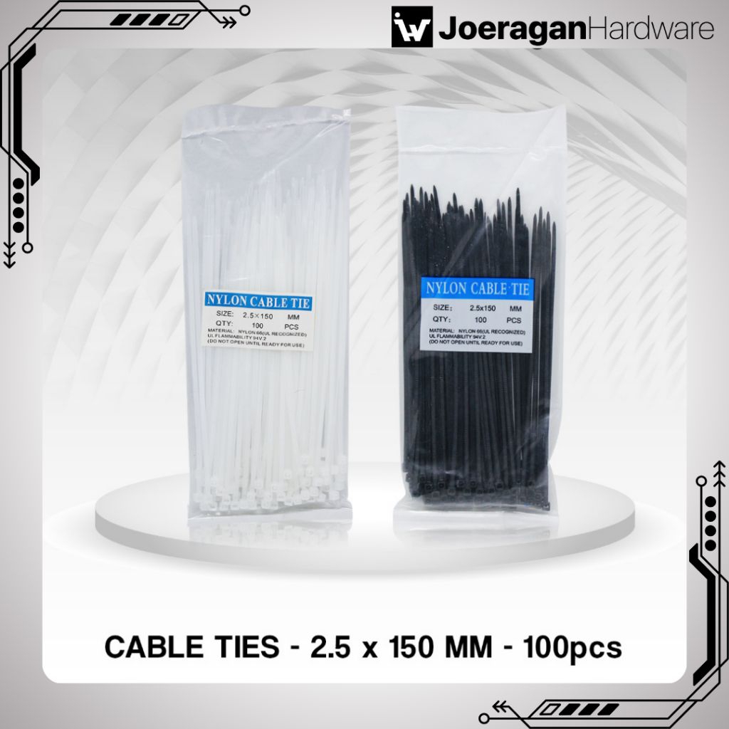 

Kabel Ties 2.5x150mm isi 100pcs Nylon Cable Tie 15cm Insulock Tis 15 cm 2.5 x 150 mm Insulok pcs