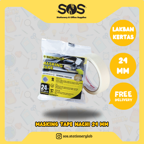 

Masking Tape Nachi 24 mm / Lakban Kertas Nachi 24 mm [ 1 Roll ]