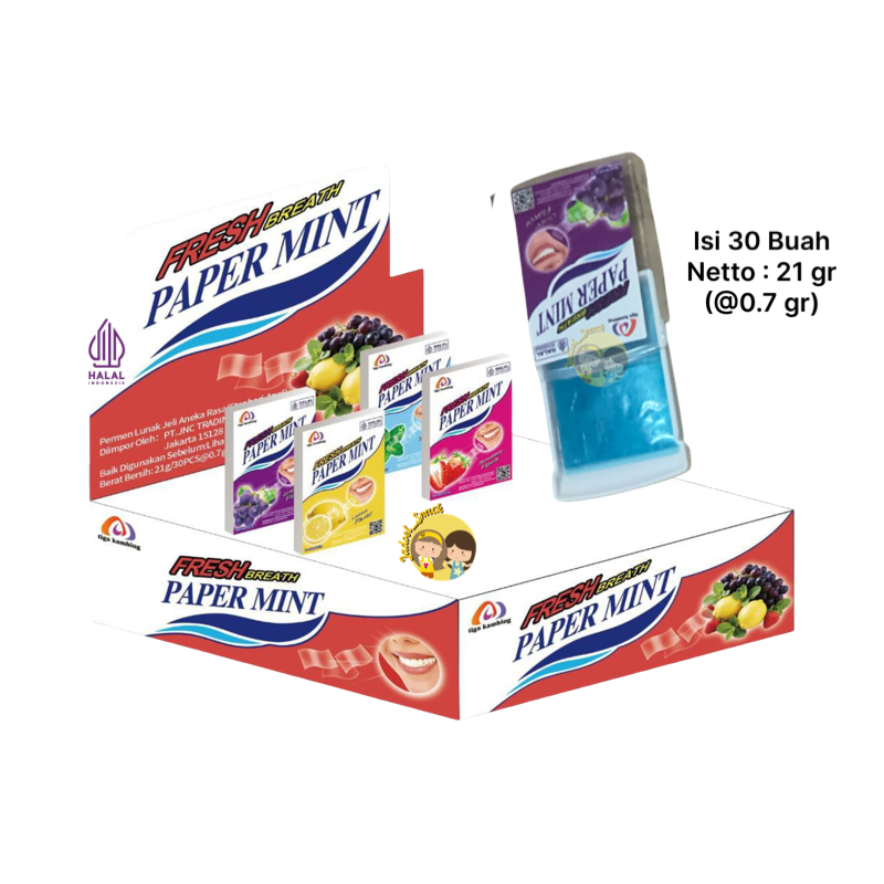 

GROSIR - Permen Fresh Plastik 30 X 0.6 Gr Rasa Buah Permen Penyegar Nafas Paper Mint by Jadoel_Snack