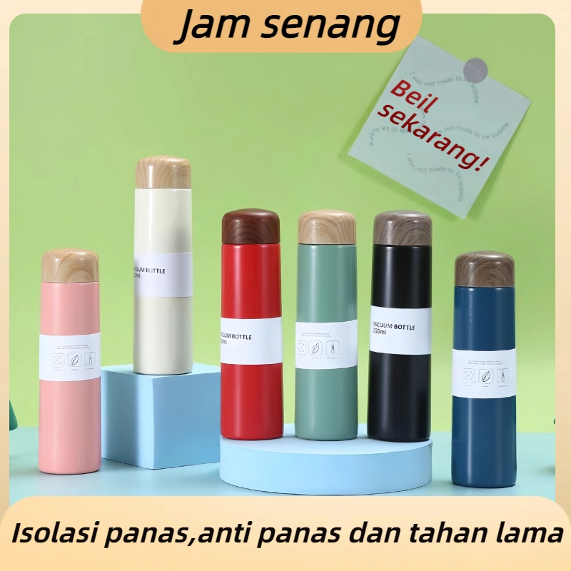 Gelas air portabel stainless steel 250ml, gelas termos tahan panas, gelas air mini, gelas air saku c