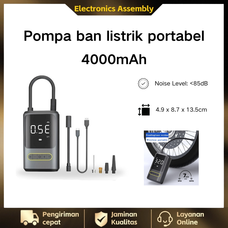 Pompa Ban Electric Air Pump Inflator Portable USB Lighter Pompa Ban Motor Pompa Sepeda Mobil Pompa