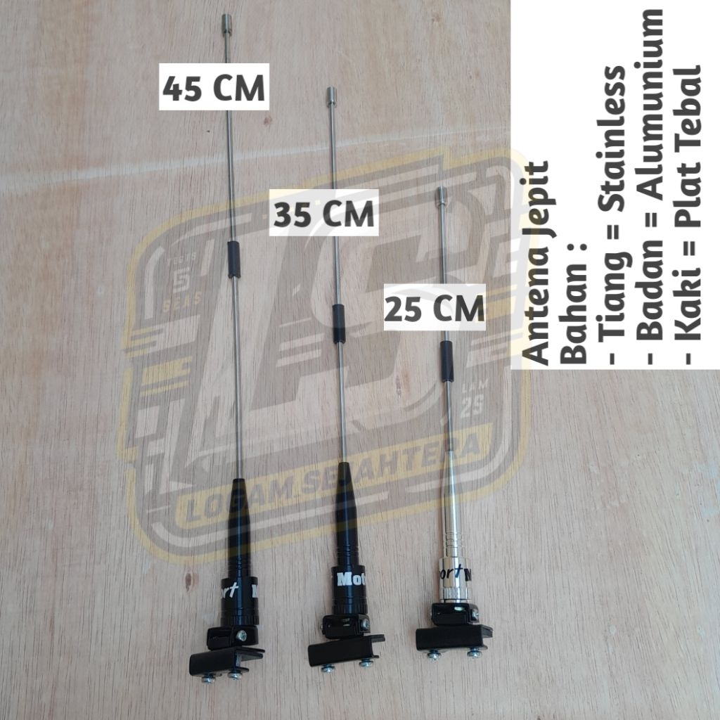 Antena Mobil Jepit Variasi Mobil, Bagasi, Kap, Pintu 25cm, 35cm, 45cm / Antena Mobil Variasi / Anten