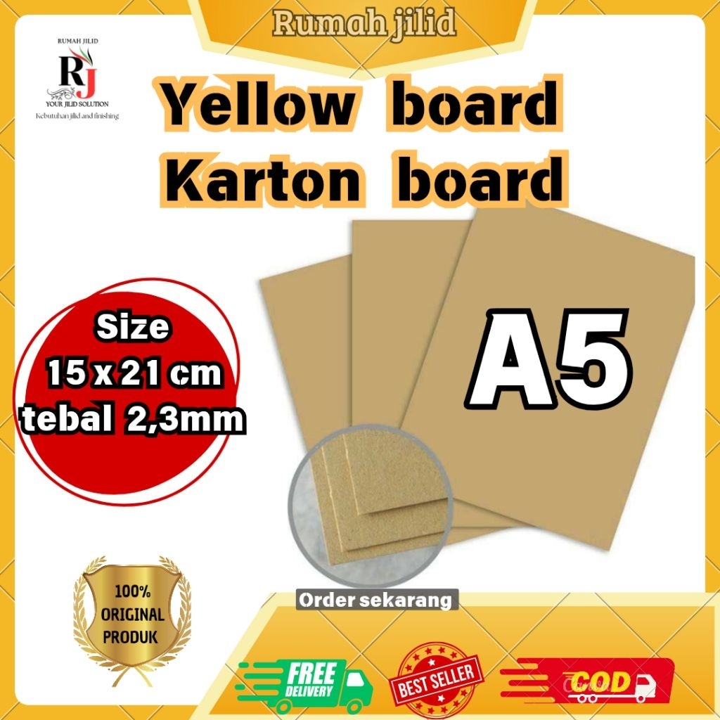 

YELLOW BOARD KARTON BOARD NO 30 TEBAL 2 MM TERMURAH