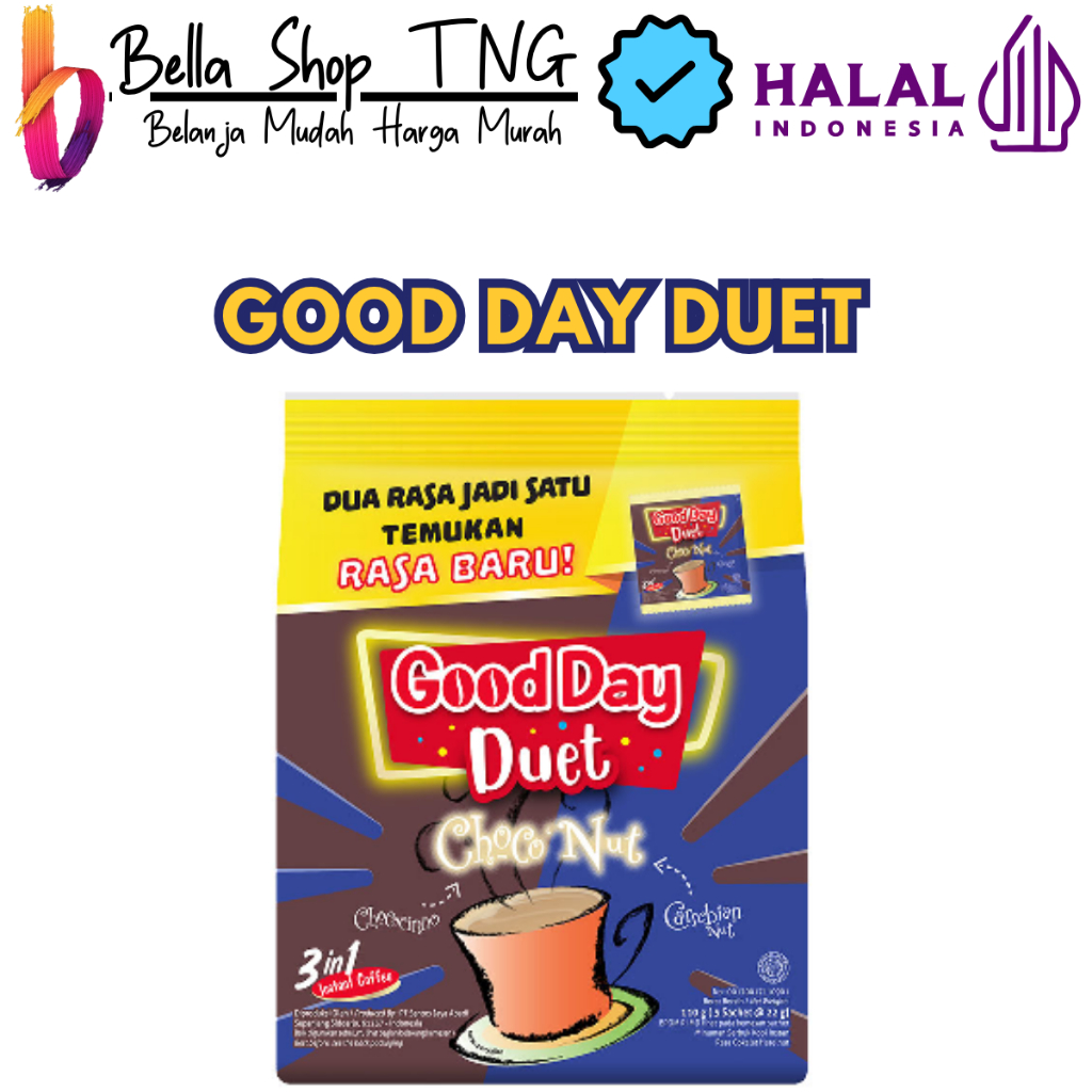 

Good Day Duet Choco Nut Kopi Instan 5 x 22 gr