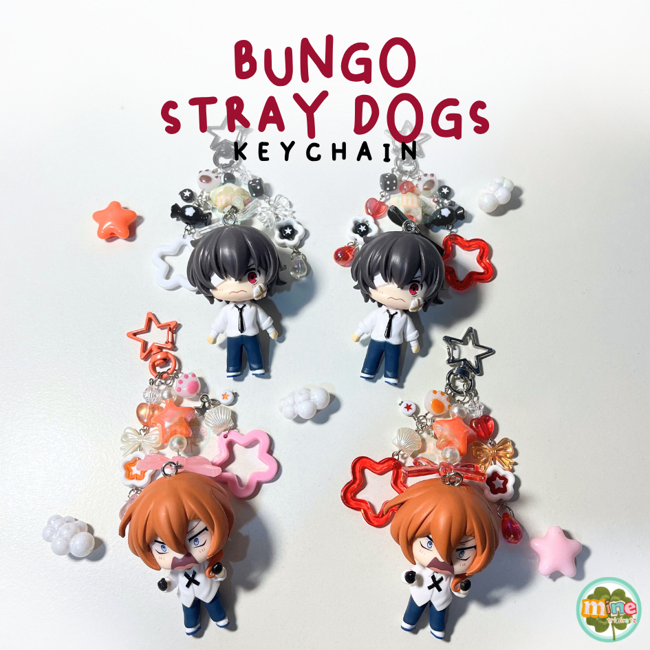 Bungo Stray Dogs Keychain I Keychain Anime Bungo Stray Dogs I Chuya Nakahara Keychain I Osamu Dazai