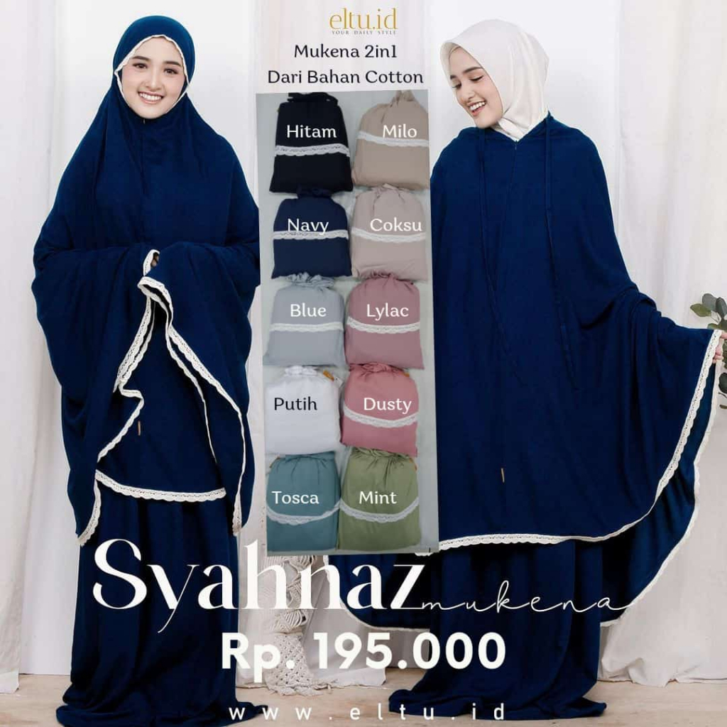 MUKENAH ELTU SYAHNAZ // MUKENA POLOS BERRENDA/// WANITA MUSLIM // FASHION MUSLIM // MUKENA DEWASA //