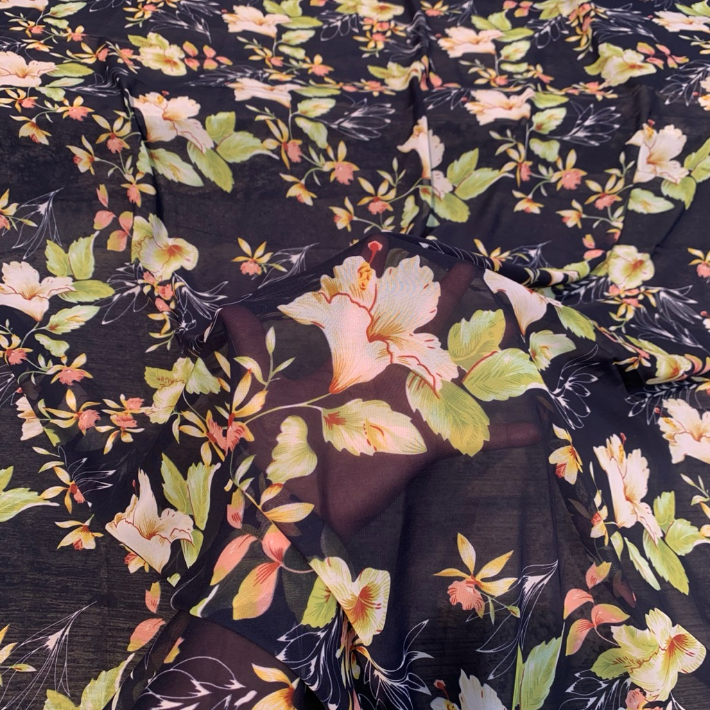 kain sifon motif bunga - kain sifon motif - kain sifon premium