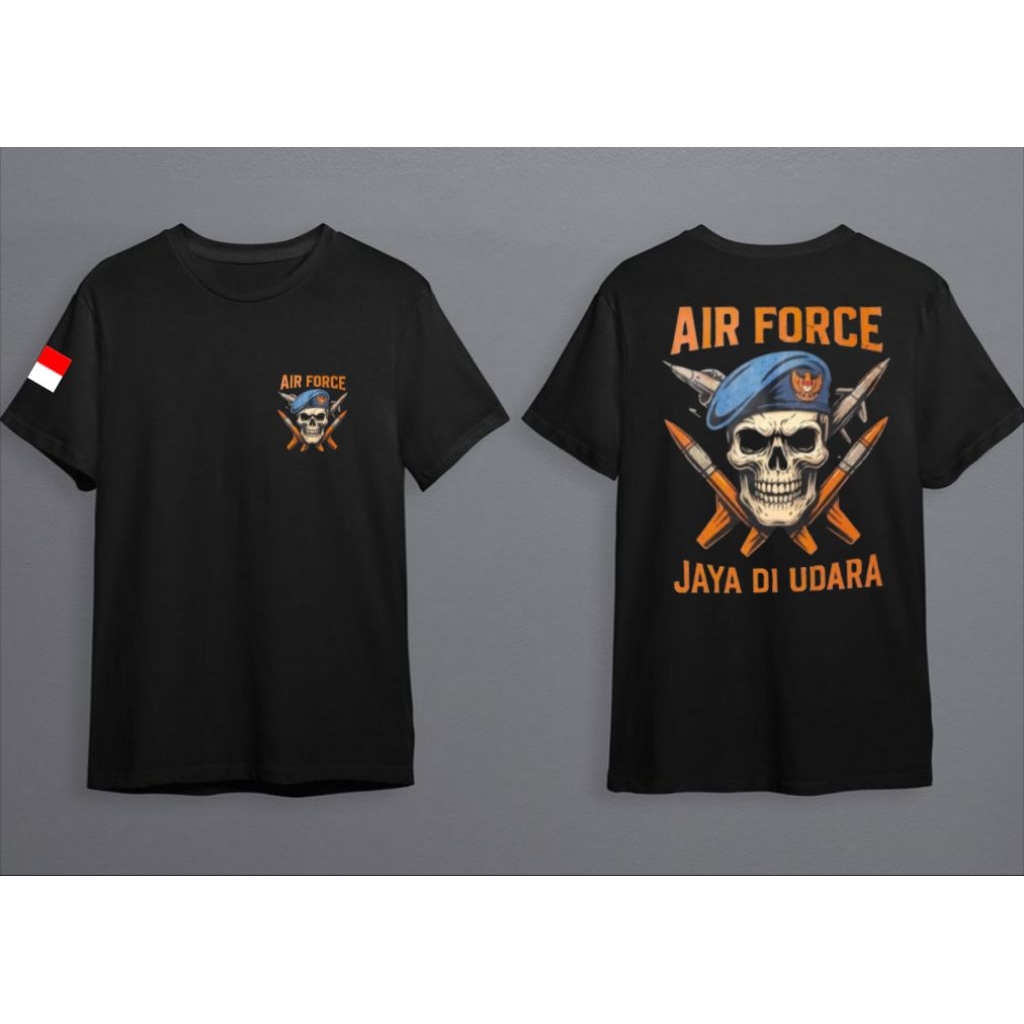 KAOS TNI AU  AIR FORCE JAYA UDARA- Baju Tempur Keren & Bahan Adem Nyaman